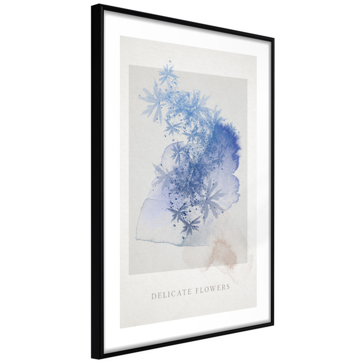 Poster Delicate Flowers - English texts and blue watercolor flowers 135765 additionalImage 8