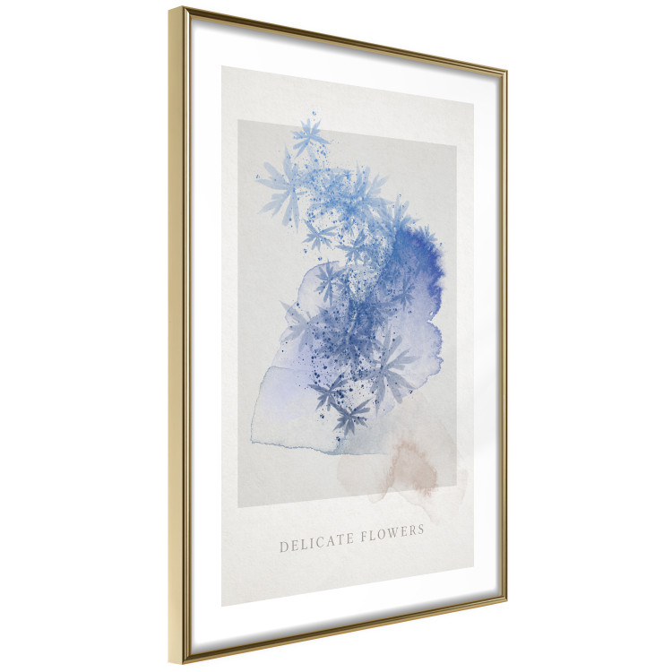 Poster Delicate Flowers - English texts and blue watercolor flowers 135765 additionalImage 7