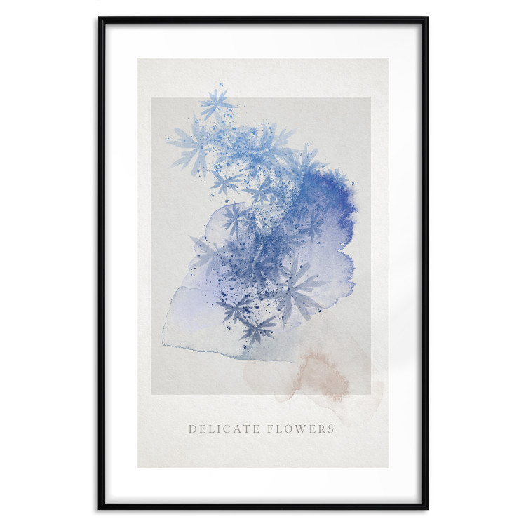 Poster Delicate Flowers - English texts and blue watercolor flowers 135765 additionalImage 20