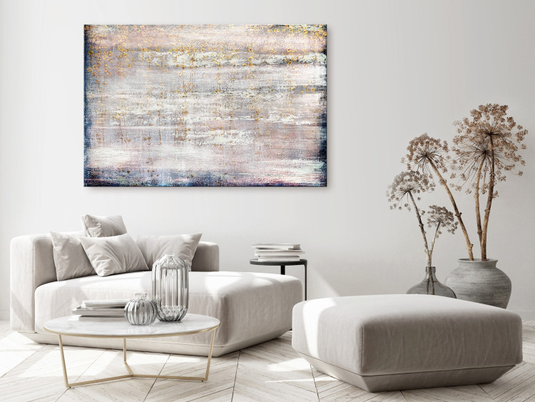 Canvas Print Horizontal Abstraction (1-piece) - horizontal arrangement of beige hues 143865 additionalImage 3