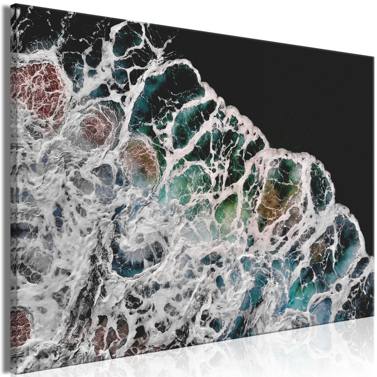 Canvas Water Abstraction (1-piece) - colorful foamy waves of black water 145165 additionalImage 2