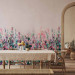 Wall Mural Pink Meadow - Painted Landscape of Wild Flowers in the Style of a Boho 145265 additionalThumb 4