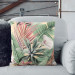 Decorative Microfiber Pillow Rainforest flora - a floral pattern with white flowers and leaves cushions 147665 additionalThumb 6