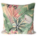 Decorative Microfiber Pillow Rainforest flora - a floral pattern with white flowers and leaves cushions 147665
