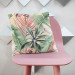 Decorative Microfiber Pillow Rainforest flora - a floral pattern with white flowers and leaves cushions 147665 additionalThumb 2