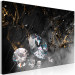 Canvas Art Print Abstraction with Diamonds (1-piece) - crystals on a black-gold background 148965 additionalThumb 2