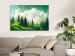 Canvas Art Print Mountain Landscape - Trees on a Mountain Slope Painted With Watercolor 149865 additionalThumb 3