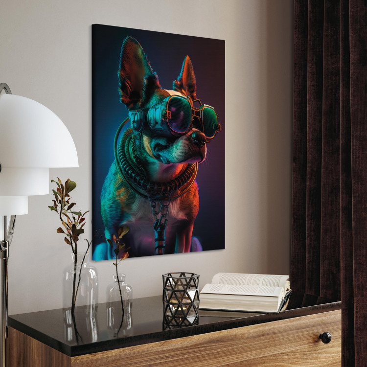 Canvas AI Boston Terrier Dog - Green Cyber Animal Wearing Cyberpunk Glasses - Vertical 150165 additionalImage 11