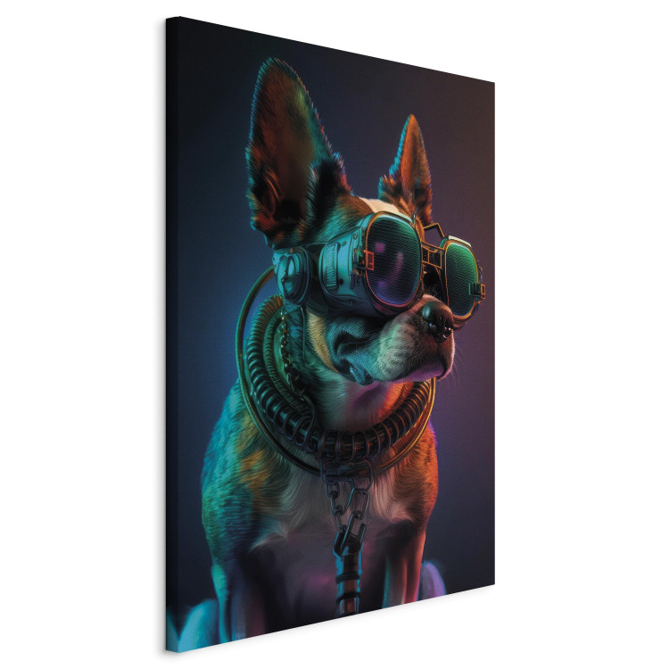 Canvas AI Boston Terrier Dog - Green Cyber Animal Wearing Cyberpunk Glasses - Vertical 150165 additionalImage 2