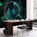 Wall Mural Jungle Light - Tropical Leaves With Neon Golden Circle 150665 additionalThumb 7