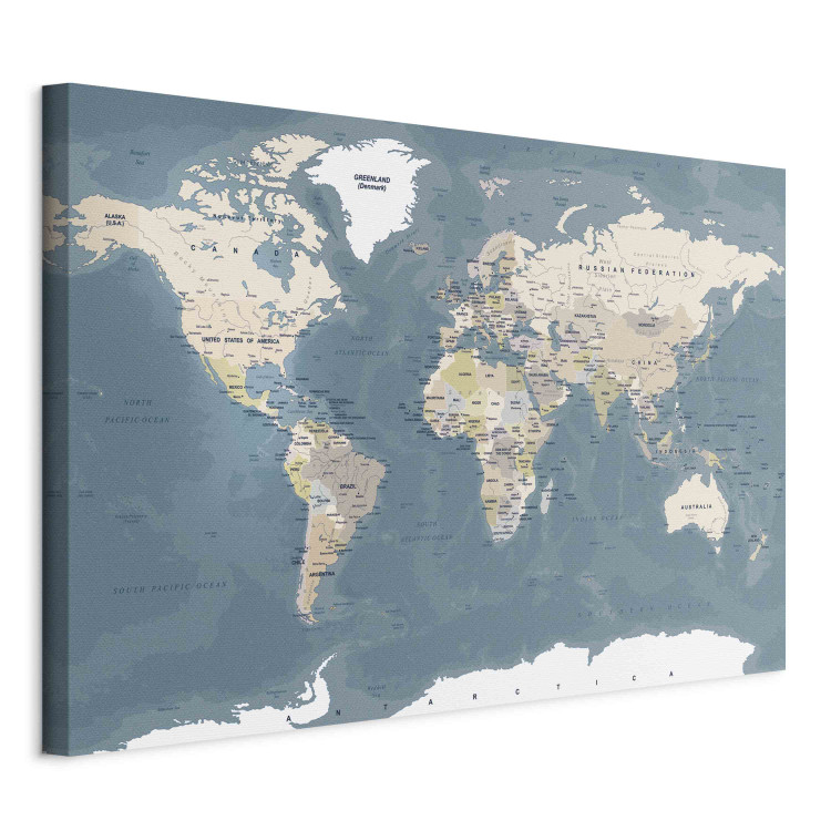 Large canvas print Retro World Map - Vintage Political Map in Faded Colors [Large Format] 151165 additionalImage 2