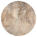 Round wallpaper Sketch of Palm Leaves - Brown Composition With Delicate Vegetation 151465 additionalThumb 1