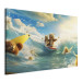 Large canvas print Floating Animals - Summer Vacation Time Spent Surfing the Waves [Large Format] 151565 additionalThumb 2