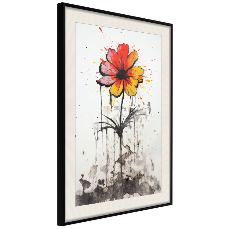 Wall Poster Graffiti Flower - Colorful Composition on the Wall in Banksy Style 151765 additionalImage 5