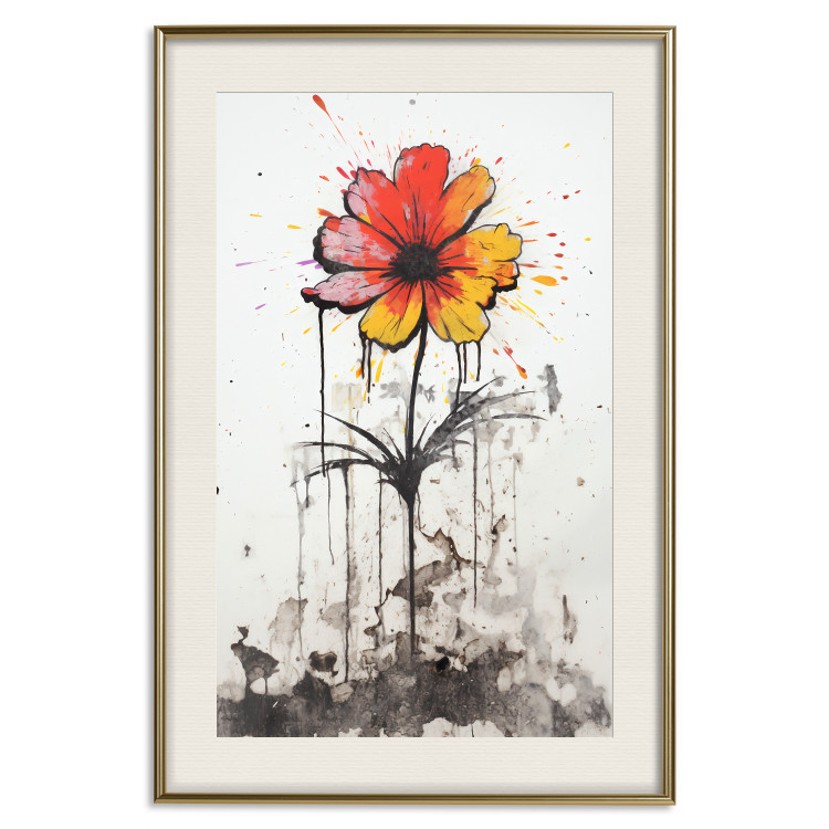 Wall Poster Graffiti Flower - Colorful Composition on the Wall in Banksy Style 151765 additionalImage 25