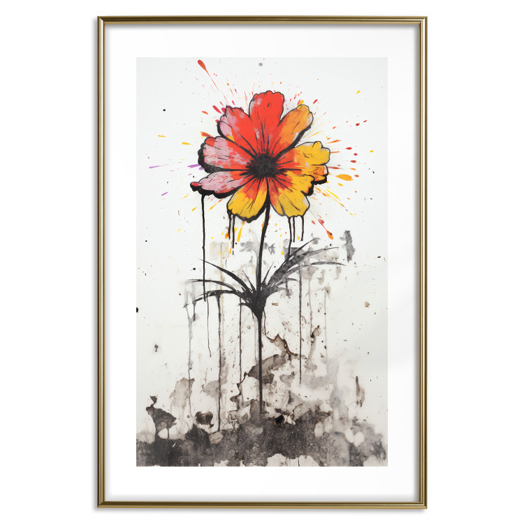 Wall Poster Graffiti Flower - Colorful Composition on the Wall in Banksy Style 151765 additionalImage 26