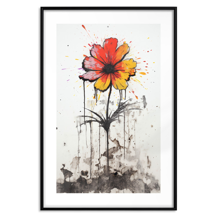 Wall Poster Graffiti Flower - Colorful Composition on the Wall in Banksy Style 151765 additionalImage 23