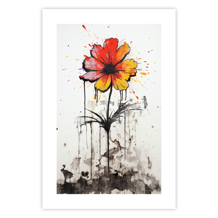 Wall Poster Graffiti Flower - Colorful Composition on the Wall in Banksy Style 151765 additionalImage 20