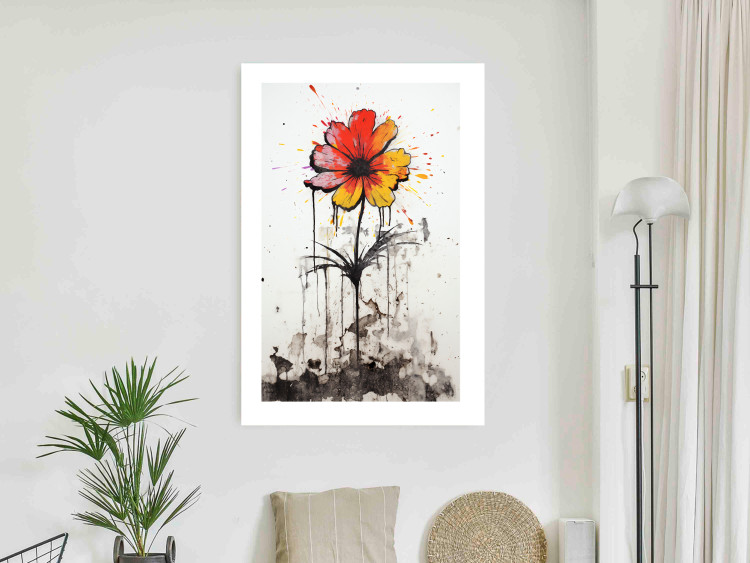 Wall Poster Graffiti Flower - Colorful Composition on the Wall in Banksy Style 151765 additionalImage 12