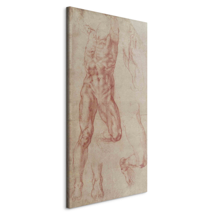 Reproduction Painting Study of a crucified man (Haman) with separate leg and foot studies 152965 additionalImage 2