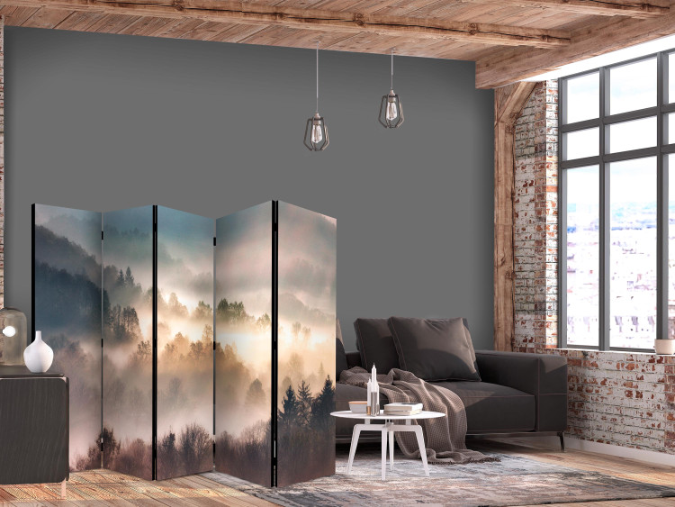 Folding Screen Mountainous Forest - Landscape in Nostalgic Mist II [Room Dividers] 159565 additionalImage 4