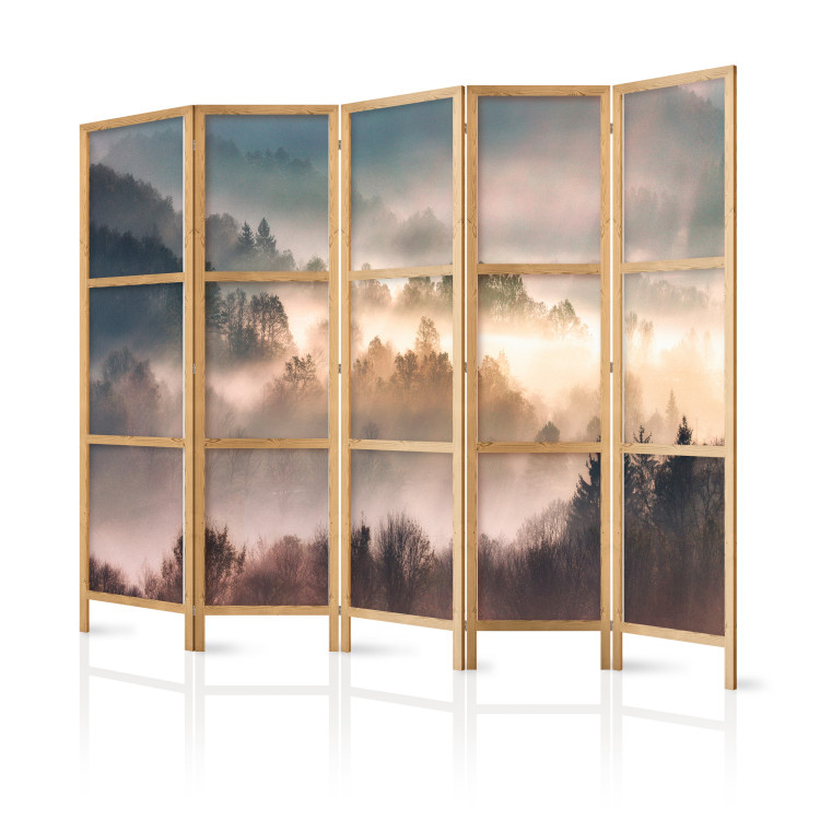 Folding Screen Mountainous Forest - Landscape in Nostalgic Mist II [Room Dividers] 159565 additionalImage 5