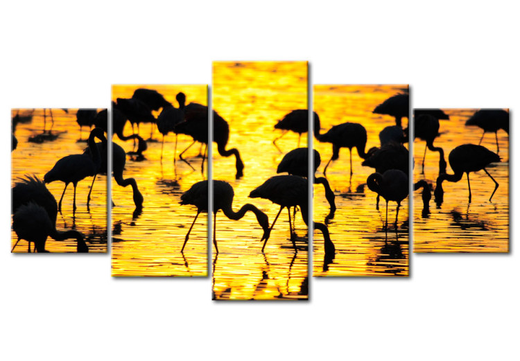 Canvas Print Flamingos by the sea 58665