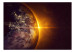 Photo Wallpaper Starry galaxy - space landscape with Earth and sunshine 64365 additionalThumb 1