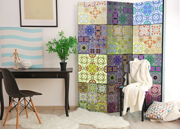 Room Divider Screen Horn of Plenty - geometric mosaic texture with creative patterns 95465 additionalImage 4