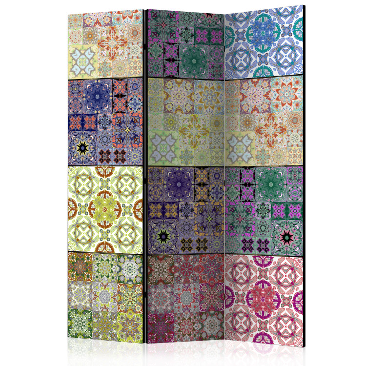 Room Divider Screen Horn of Plenty - geometric mosaic texture with creative patterns 95465