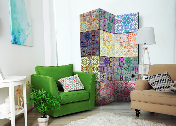 Room Divider Screen Horn of Plenty - geometric mosaic texture with creative patterns 95465 additionalImage 2