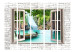 Room Divider Thai Paradise II - stone texture window overlooking Thailand 95965 additionalThumb 3