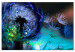 Canvas Dandelions: Blue Glow - Romantic Dandelion Flower in Glow 98065