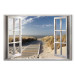 Canvas Art Print Window: View of the Beach 105175 additionalThumb 7