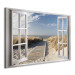 Canvas Art Print Window: View of the Beach 105175 additionalThumb 2
