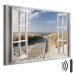 Canvas Art Print Window: View of the Beach 105175 additionalThumb 8