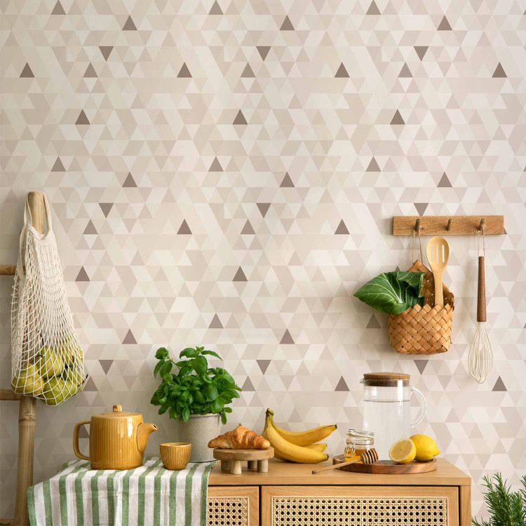 Wallpaper Shimmering Triangles (Beige) 108275 additionalImage 8