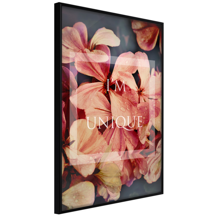 Poster I'm unique - English text on a background of colorful flower petals 114375 additionalImage 10