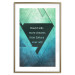 Wall Poster Believe in Dreams - motivational English quote on a background of triangles 114575 additionalThumb 16
