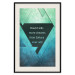 Wall Poster Believe in Dreams - motivational English quote on a background of triangles 114575 additionalThumb 18
