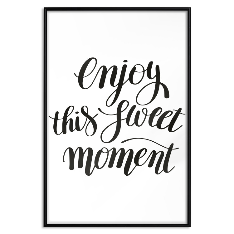 Wall Poster Enjoy This Sweet Moment - black English text on a solid background 114675 additionalImage 15