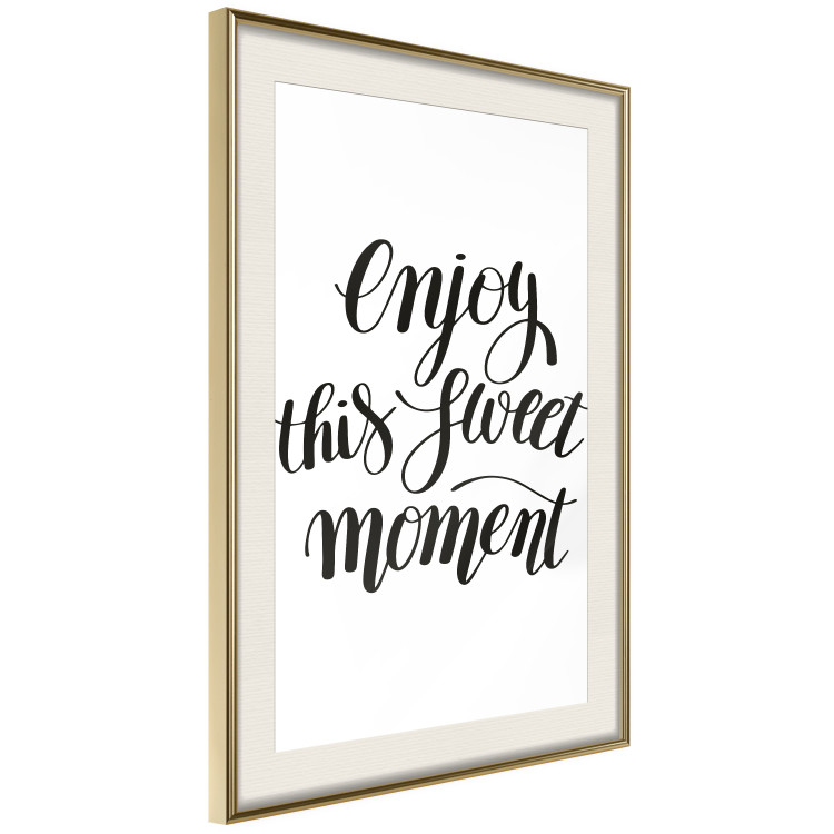 Wall Poster Enjoy This Sweet Moment - black English text on a solid background 114675 additionalImage 2