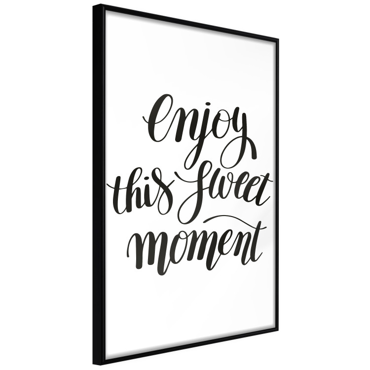 Wall Poster Enjoy This Sweet Moment - black English text on a solid background 114675 additionalImage 12