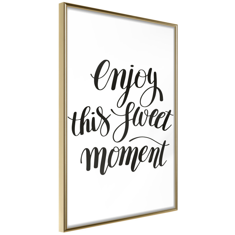 Wall Poster Enjoy This Sweet Moment - black English text on a solid background 114675 additionalImage 14