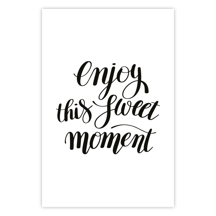 Wall Poster Enjoy This Sweet Moment - black English text on a solid background 114675 additionalImage 18