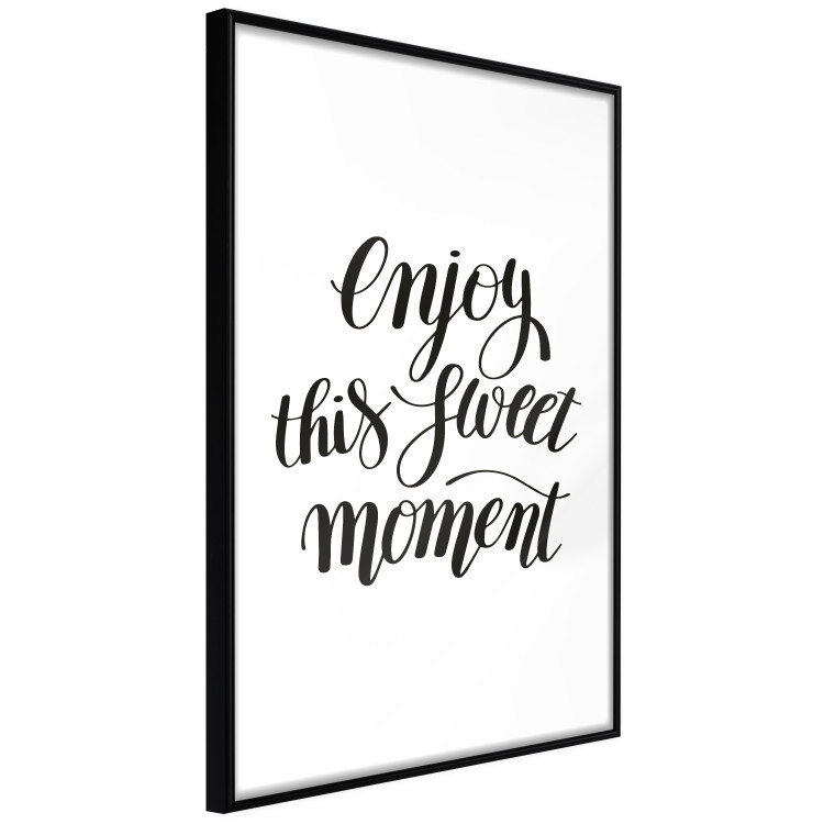 Wall Poster Enjoy This Sweet Moment - black English text on a solid background 114675 additionalImage 13