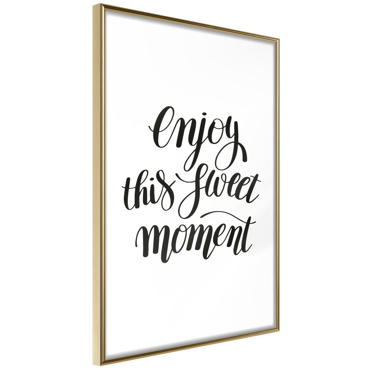 Wall Poster Enjoy This Sweet Moment - black English text on a solid background 114675 additionalImage 6