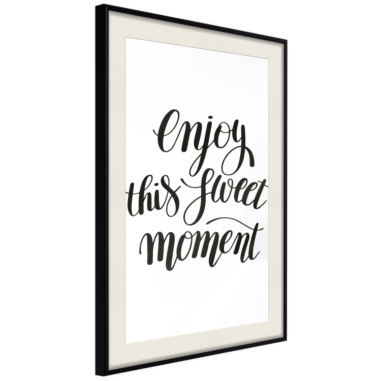 Wall Poster Enjoy This Sweet Moment - black English text on a solid background 114675 additionalImage 3