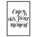 Wall Poster Enjoy This Sweet Moment - black English text on a solid background 114675 additionalThumb 15