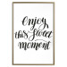 Wall Poster Enjoy This Sweet Moment - black English text on a solid background 114675 additionalThumb 16
